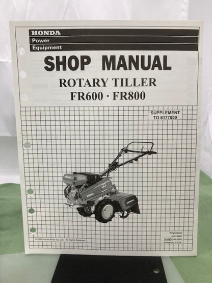 Honda 6177700 FR650 FR750 Tiller Shop Manual '97 w/ Supplement 6177700Z Genuine