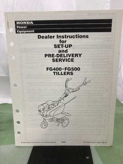 Honda 61V0800 FG400 FG50  Tiller Shop Manual 1998 Genuine