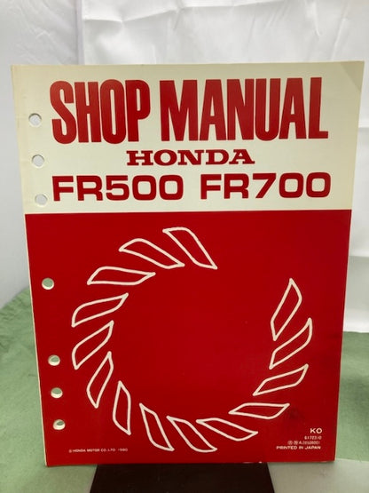 Honda 6172310 FR500 FR700 Tiller Shop Manual 1980 w/ Supplement 6172310Z Genuine