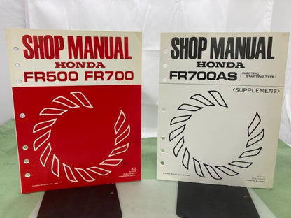 Honda 6172310 FR500 FR700 Tiller Shop Manual 1980 w/ Supplement 6172310Z Genuine