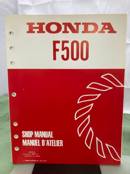 Honda 6872310 F500 Tiller Shop Manual 1977 Genuine