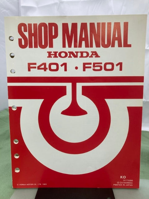 Honda 6173300 F401 F501 Tiller Shop Manual 1983 Genuine