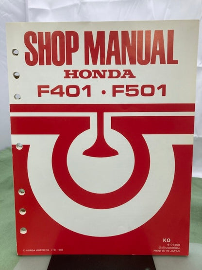 Honda 6173300 F401 F501 Tiller Shop Manual 1983 Genuine