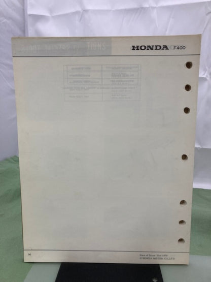 Honda 6172300 F400 Tiller Shop Manual 1976 Genuine
