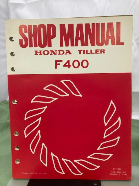 Honda 6172300 F400 Tiller Shop Manual 1976 Genuine