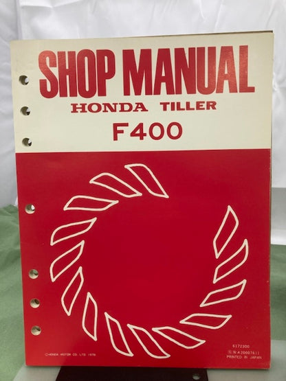 Honda 6172300 F400 Tiller Shop Manual 1976 Genuine