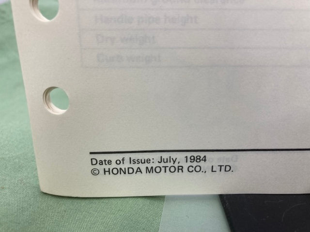 Honda 6173700 F210 Tiller Shop Manual '84 w/ Supplement 6173700Y '93 Genuine