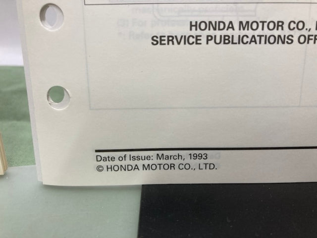 Honda 6173700 F210 Tiller Shop Manual '84 w/ Supplement 6173700Y '93 Genuine