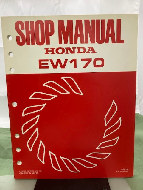 Honda 61ZA100 EW170 Generator Shop Manual 1983 Genuine