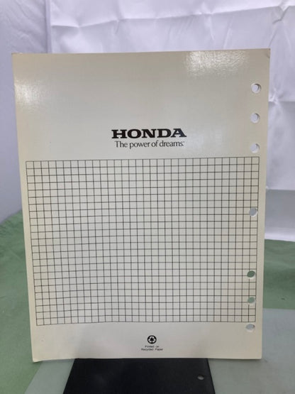 Honda 61ZB460 EW140 EW171 Generator Shop Manual 1986 w/ Supplements Genuine