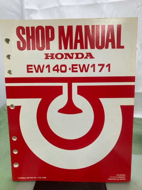 Honda 61ZB460 EW140 EW171 Generator Shop Manual 1986 w/ Supplements Genuine