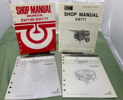 Honda 61ZB460 EW140 EW171 Generator Shop Manual 1986 w/ Supplements Genuine