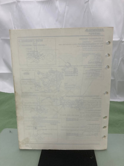 Honda 61YB800 WT20X WT30X K1 Water Pump Shop Manual '86 w/ Supplements Genuine