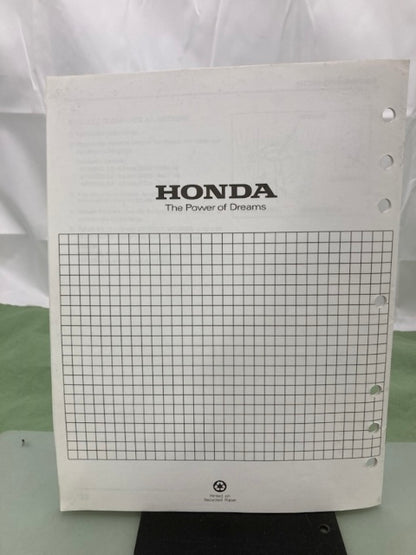Honda 61YB800 WT20X WT30X K1 Water Pump Shop Manual '86 w/ Supplements Genuine