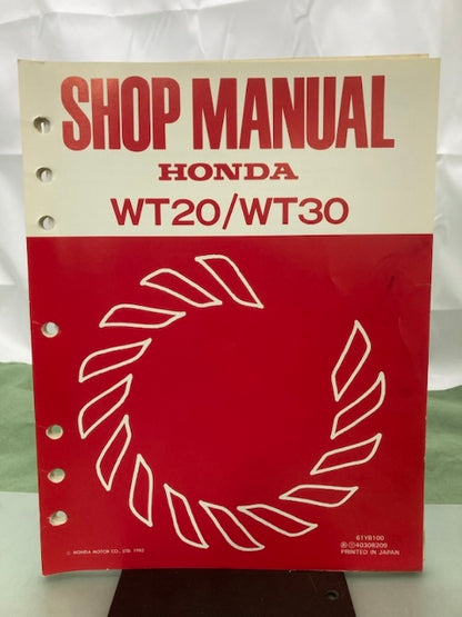 Honda 61YB100 WT20 WT30 Water Pump Shop Manual 1982 w/ 2007 Revisions Genuine
