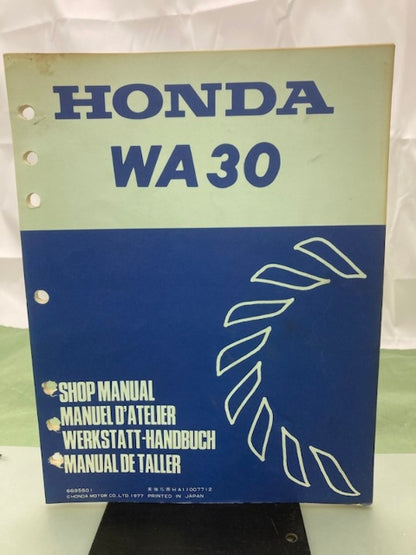 Honda 6695501 WA30 Water Pump Shop Manual 1977 Genuine