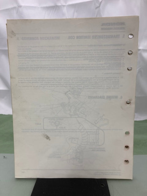 Honda 61YB400 WB20X WB30X Water Pump Shop Manual 1984 Genuine
