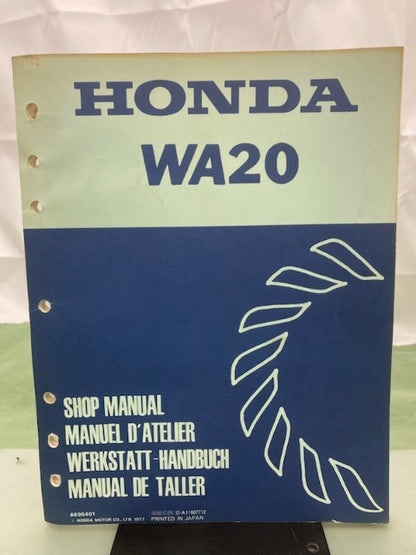 Honda 6695401 WA20 Water Pump Shop Manual 1977 Genuine