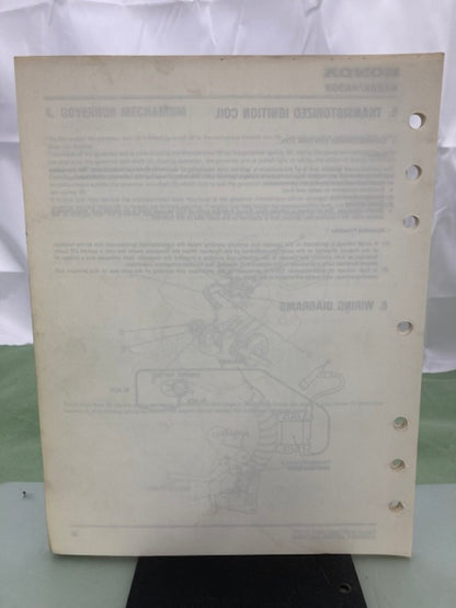 Honda 61YB500 WA20X WA30X Water Pump Shop Manual 1983 Genuine