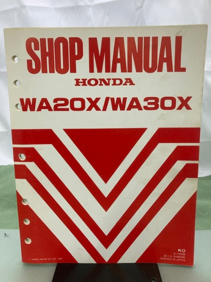 Honda 61YB500 WA20X WA30X Water Pump Shop Manual 1983 Genuine