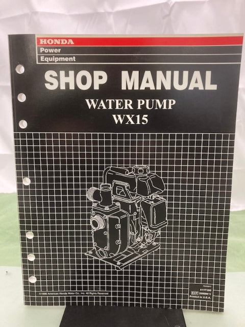 Honda 61YF200 WX15 Water Pump Shop Manual 1998 Genuine