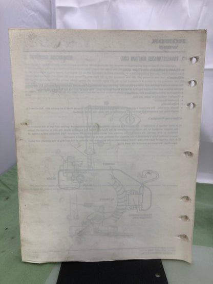 Honda 61YB060 Water Pump Shop Manual 1984 w/ Supplement 61YB060Z 1994 Genuine
