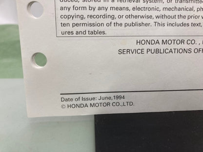 Honda 61YB410Y WP20X WP30X Shop Manual Supplement 1994 Genuine