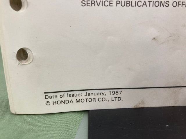 Honda 6175200 RT5000 Tractor Shop Manual 1987 w/ Supplements 6175200Z/Y Genuine