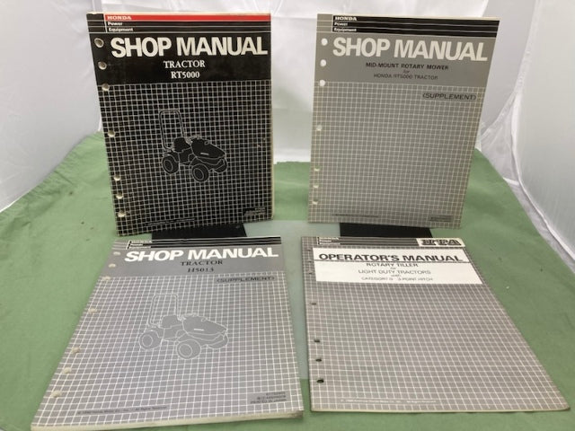 Honda 6175200 RT5000 Tractor Shop Manual 1987 w/ Supplements 6175200Z/Y Genuine