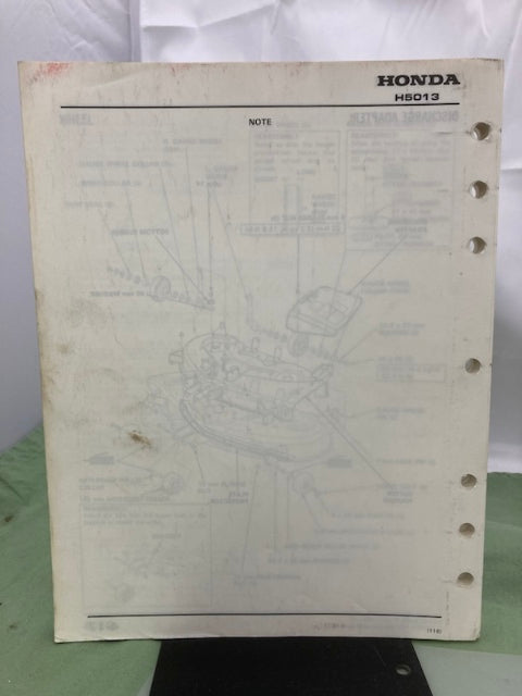 Honda 6175200 RT5000 Tractor Shop Manual 1987 w/ Supplements 6175200Z/Y Genuine