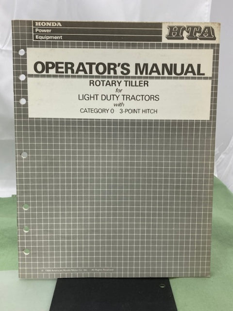 Honda 6175200 RT5000 Tractor Shop Manual 1987 w/ Supplements 6175200Z/Y Genuine