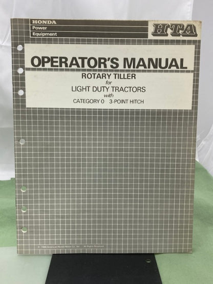 Honda 6175200 RT5000 Tractor Shop Manual 1987 w/ Supplements 6175200Z/Y Genuine