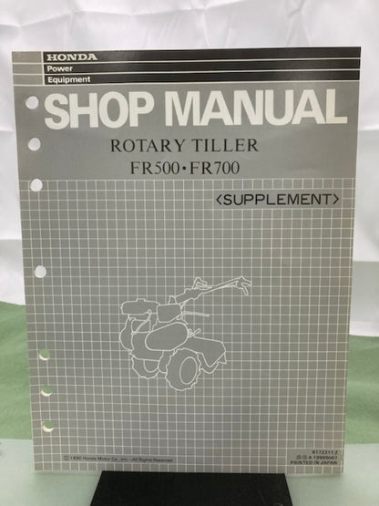 Honda 6172311Z FR500 FR700 Rotary Tiller Shop Manual Supplement 1990 Genuine