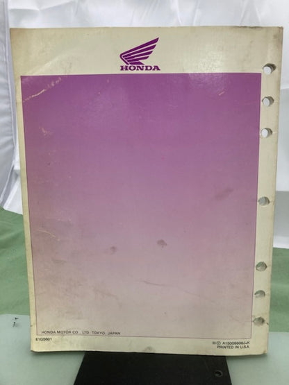 Honda 61GS601 SB50 Elite50ES SB50P Elite50E Service Manual 1988-1990 Genuine