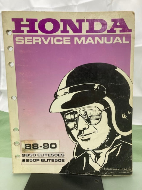 Honda 61GS601 SB50 Elite50ES SB50P Elite50E Service Manual 1988-1990 Genuine