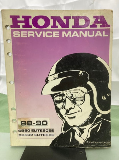 Honda 61GS601 SB50 Elite50ES SB50P Elite50E Service Manual 1988-1990 Genuine