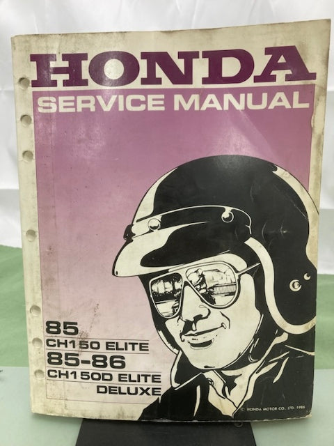 Honda 61KN702 CH150 Elite CH150D Elite Deluxe Service Manual 1985-1986 Genuine