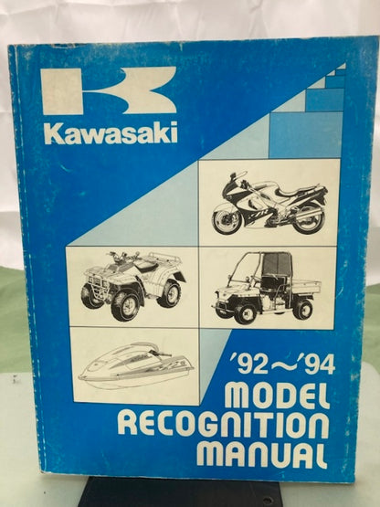 Kawasaki 99930-1006-01 Model Recognition Manual '92-'94 Model Genuine