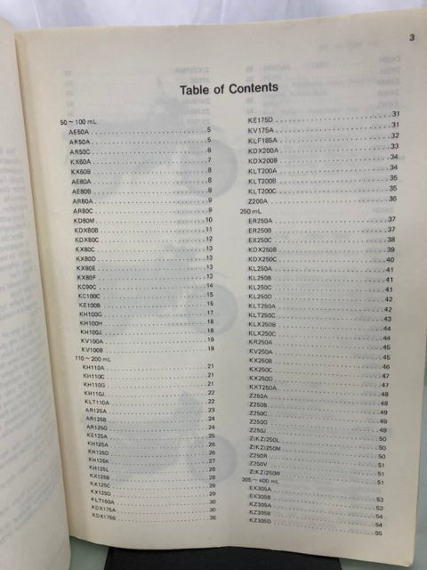 Kawasaki 99930-1003-01 Model Recognition Manual '82-'85 Model Genuine