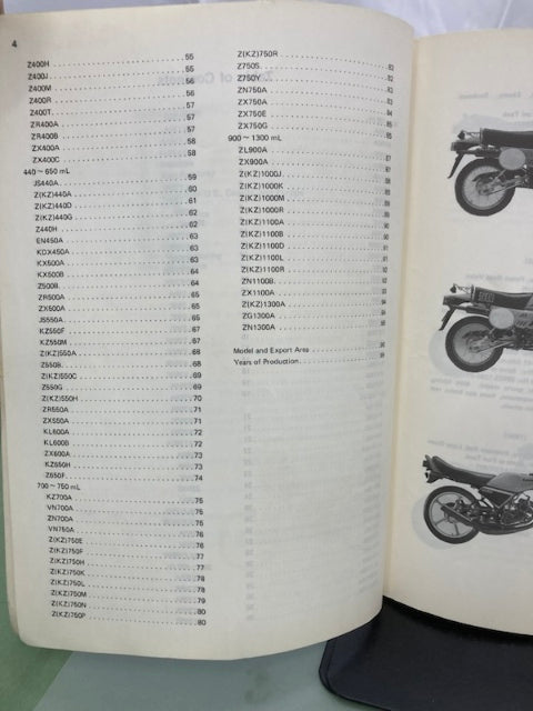 Kawasaki 99930-1003-01 Model Recognition Manual '82-'85 Model Genuine