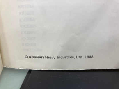 Kawasaki 99930-1004-01 Model Recognition Manual '86-'88 Model Genuine