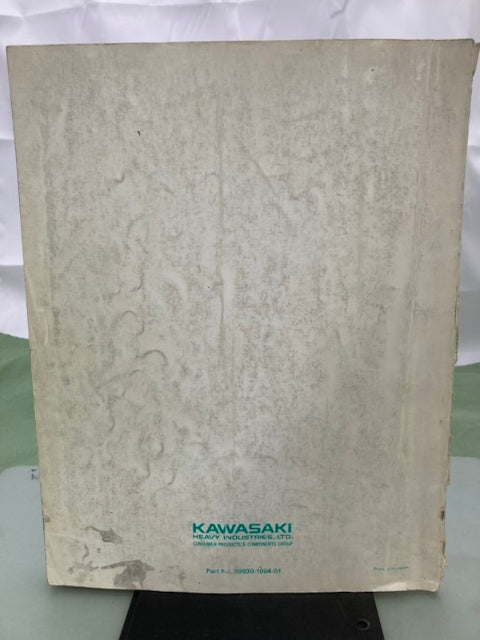 Kawasaki 99930-1004-01 Model Recognition Manual '86-'88 Model Genuine