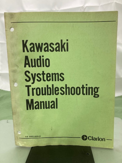 Kawasaki 99963-0059-01 Audio Systems Troubleshooting Manual Genuine