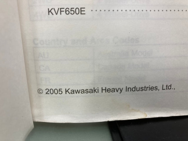 Kawasaki 99926-1037-01 ATV & UTV Service Specifications Handbook '01-'05 Genuine