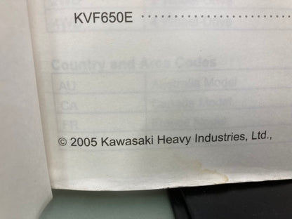 Kawasaki 99926-1037-01 ATV & UTV Service Specifications Handbook '01-'05 Genuine