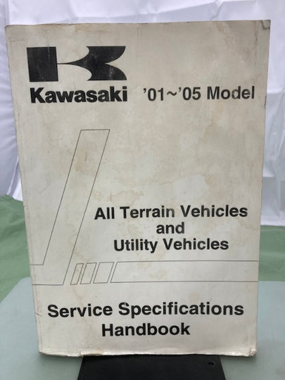 Kawasaki 99926-1037-01 ATV & UTV Service Specifications Handbook '01-'05 Genuine