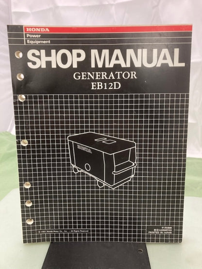 Honda 61ZC600 EB12D Generator Shop Manual '91 w/ Supplement 61ZC600Z '93 Genuine