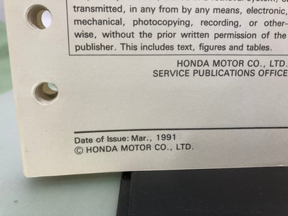 Honda 61ZC600 EB12D Generator Shop Manual '91 w/ Supplement 61ZC600Z '93 Genuine