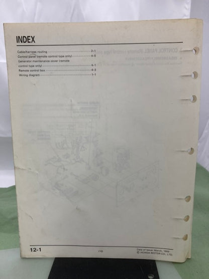 Honda 61ZC600 EB12D Generator Shop Manual '91 w/ Supplement 61ZC600Z '93 Genuine