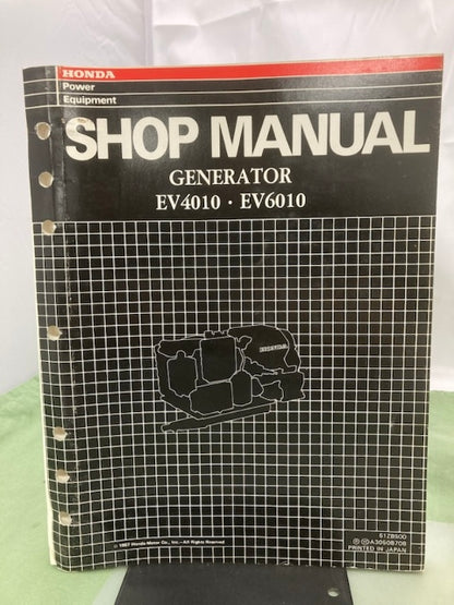 Honda 61ZB500 EV4010 EV6010 Generator Shop Manual 1991 w/ 2002 Revisions Genuine